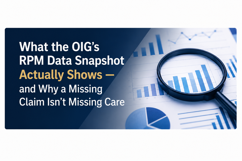 What the OIG's RPM Data Snapshot Actually Shows — and Why a Missing Claim Isn't Missing Care